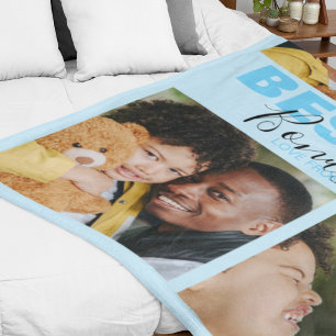 Cobertor De Velo Melhor Bônus Pai Moderno   Colagem de Fotos Fleece