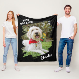 Cobertor De Velo Melhor Cachorro de Todos Foto com Pincelada Única