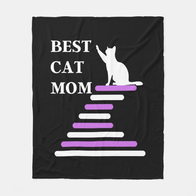 Cobertor De Velo Melhor Cat Mãe (Frente)
