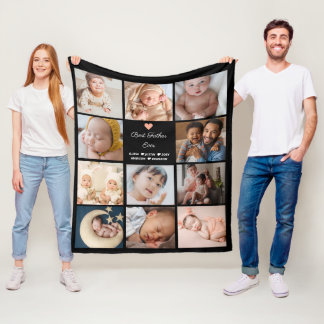 Cobertor De Velo Melhor Colagem De Foto Do Pai De 11 Anos