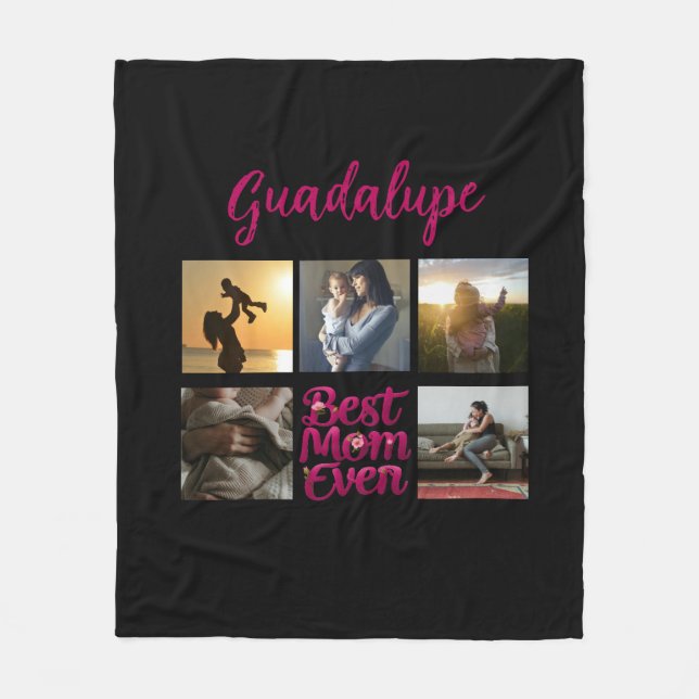 Cobertor De Velo Melhor Colagem de Fotos da Mãe (Frente)