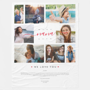 Cobertor De Velo Melhor Colagem de Fotos do Dia de as mães 8 Nana E