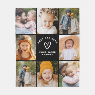 Cobertor De Velo Melhor Colagem de Fotos do Dia de os pais do Insta