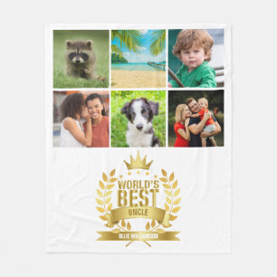 Cobertor De Velo Melhor Colagem de Fotos do Tio do Mundo