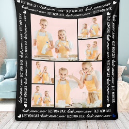 Cobertor De Velo Melhor Dia de as mães de Colagem de Fotografias Pe