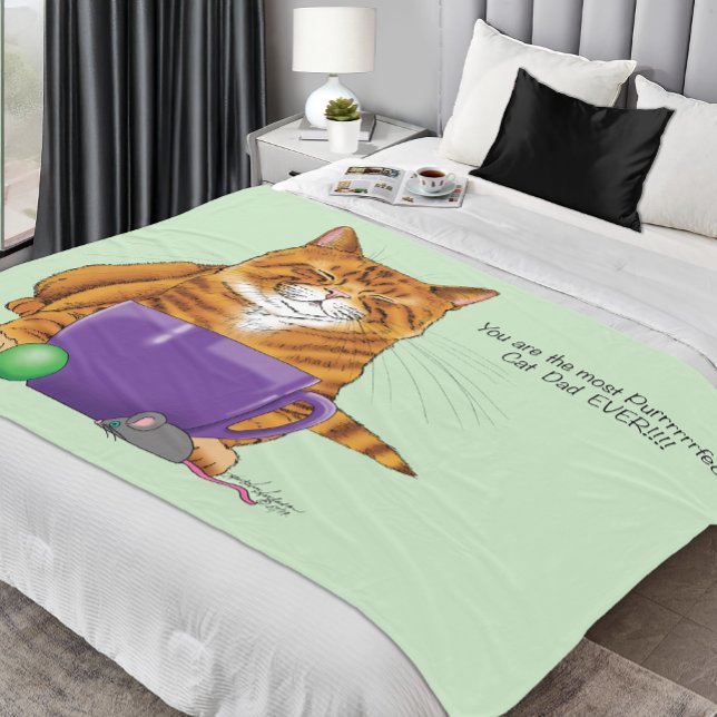 Cobertor De Velo Melhor Dia de os pais de Pai para Cat (Criador carregado)