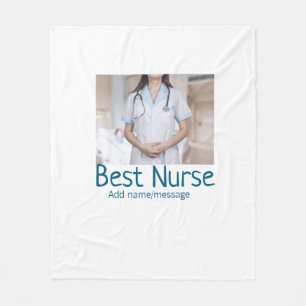 Cobertor De Velo Melhor enfermeira adicionar foto nome texto médico