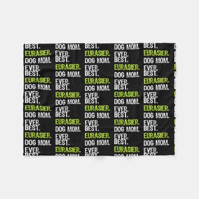 Cobertor De Velo Melhor Eurasier Dog MOM Ever  (Frente (Horizontal))