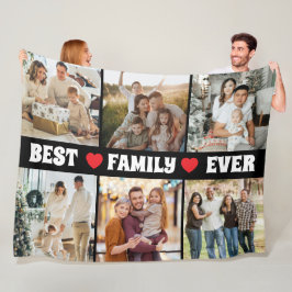 Cobertor De Velo Melhor família de sempre 6 colagem de fotos 