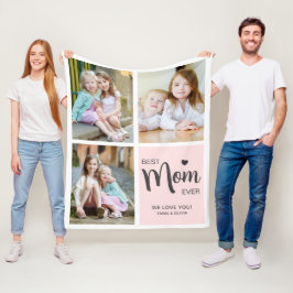 Cobertor De Velo Melhor Mãe Alguma Vez Colagem Fotográfica Cor-de-r