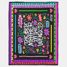 Cobertor De Velo MELHOR MÃE Fleece Blanket