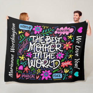 Cobertor De Velo MELHOR MÃE Fleece Blanket