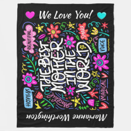 Cobertor De Velo MELHOR MÃE Fleece Blanket