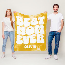 Cobertor De Velo Melhor Mãe Personalizada, Corante Amarelo