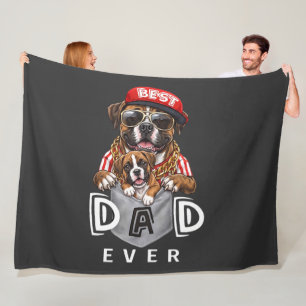 Cobertor De Velo Melhor Pai Boxer de Todos