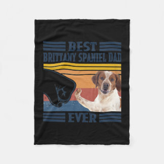 Cobertor De Velo Melhor Pai Brittany Spaniel De Cão Engraçado
