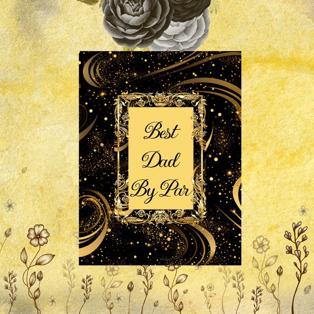 Cobertor De Velo Melhor Pai Da Par Modern Calliografia Brincadeira (Best Dad By Par Modern Calligraphy Leafy Swirl Fun Fleece Blanket)