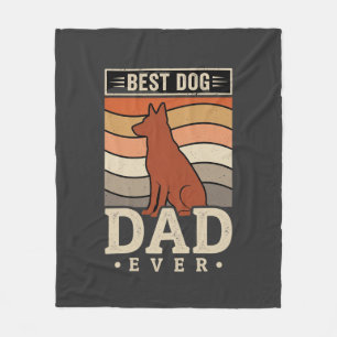 Cobertor De Velo Melhor Pai de Cachorro de Todos os Tempos Silhueta