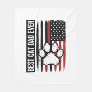 Cobertor De Velo Melhor Pai de Gato Patriota Desenho de Bandeira de