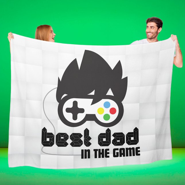 Cobertor De Velo Melhor Pai do Jogo Grande Folha (Best in the Game Large Fleece Blanket. Birthday or Father's Day Gift for Dad!)