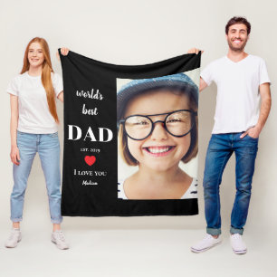 Cobertor De Velo Melhor Pai do Mundo Eu Te Amo Foto Personalizada d