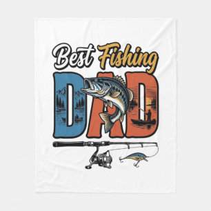 Cobertor De Velo Melhor Pai Pescador Camisa Desenho de Gravura Vint