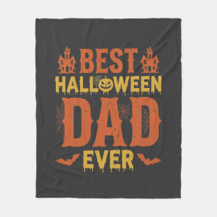 Cobertor De Velo Melhor Papai de Halloween de Sempre Design Vintage