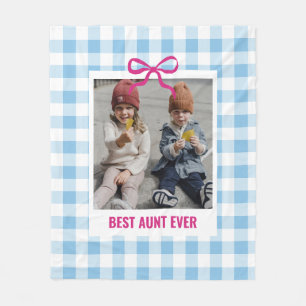 Cobertor De Velo Melhor Tia Tia de Aniversário Foto Personalizada X