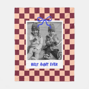 Cobertor De Velo Melhor Tia Tia de Aniversário Foto Personalizada X