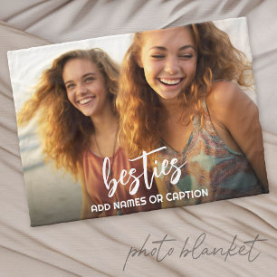 Cobertor De Velo Melhores amigas com foto e texto personalizado - S