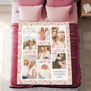 Cobertor De Velo Melhores Amigas Foto Estilosa de Amizade Rosa