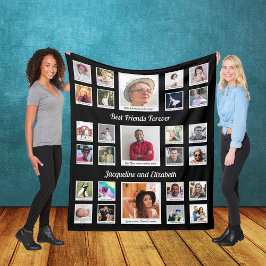 Cobertor De Velo Melhores Amigos para BFF Besties Fotografias e Tex