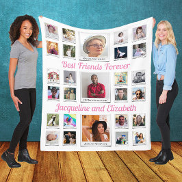 Cobertor De Velo Melhores Amigos para BFF Besties Fotografias e Tex