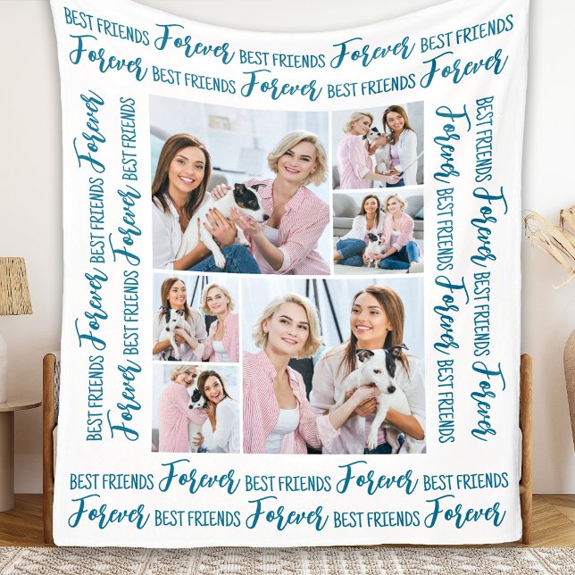 Cobertor De Velo Melhores Amigos Para Sempre Colagem Personalizada  (Criador carregado)