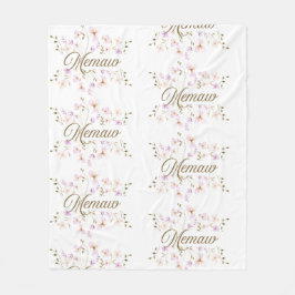 Cobertor De Velo Memaw Floral Blanket