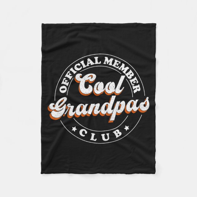 Cobertor De Velo Member Cool Grandpas Club For New Grandfather  (Frente)
