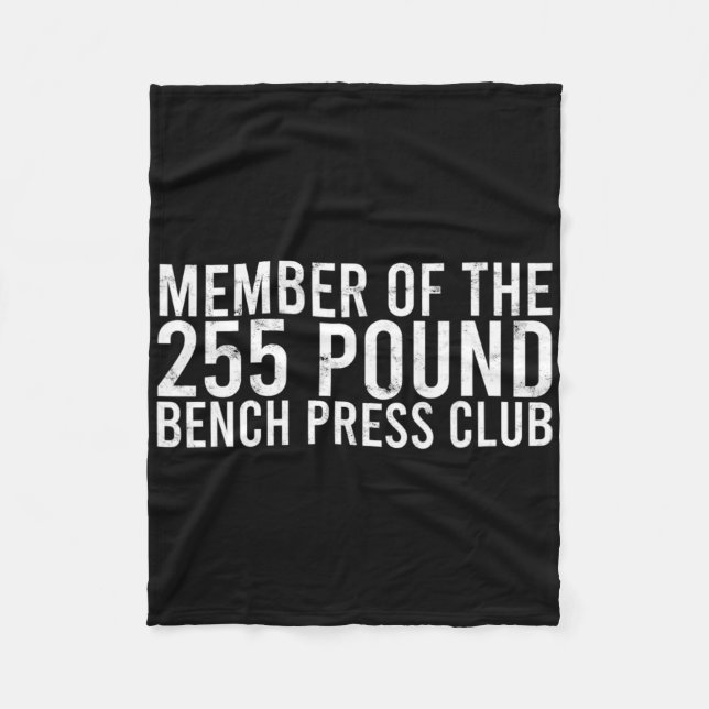 Cobertor De Velo Membro Do Bench Press Club De 225 Libras - Gym Bod (Frente)