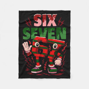Cobertor De Velo Meme 6 7 Seis Sete Cérebro Italiano Natal Vermelho