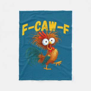 Cobertor De Velo Meme de Galo Engraçado F-caw-f Humor de Galinha En