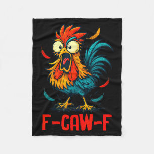 Cobertor De Velo Meme de Galo F-caw-f Humor de Galinha Piada Engraç