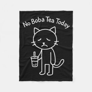 Cobertor De Velo Meme de gato triste engraçado amante de chá de bob