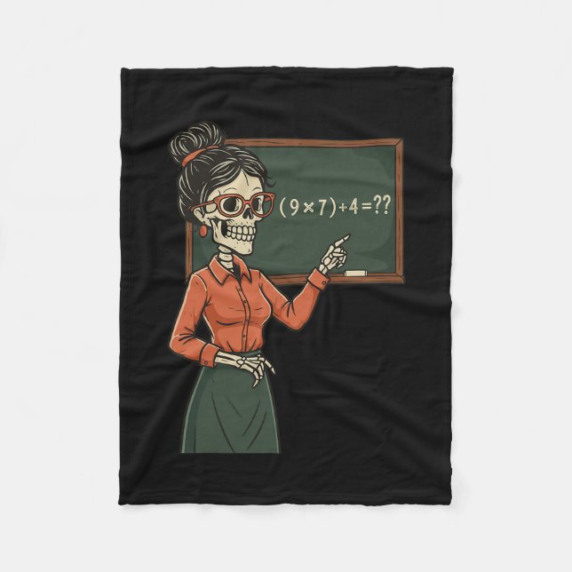 Cobertor De Velo Meme Divertido 67 Pemdas Professor de Matemática E (Frente)