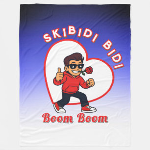 Cobertor De Velo Meme do Dia dos Namorados Skibidi Bidi Boom Boom -