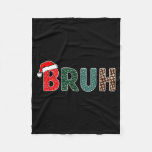 Cobertor De Velo Meme engraçado de Natal Bruh para homens mulheres 