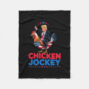 Cobertor De Velo Meme Engraçado do Frango Jóquei Trump