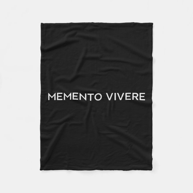 Cobertor De Velo Memento Vivere Lembra De Viver Filosofia Latim Q (Frente)