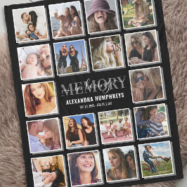 Cobertor De Velo Memória de Ama 18 Foto Memorial