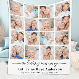 Cobertor De Velo Memória Simples de Ama 16 Memorial de Colagem de F