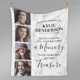 Cobertor De Velo Memorial da Fotografia do Modern Marble