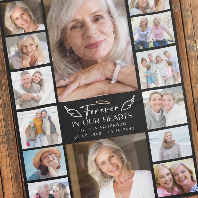 Cobertor De Velo Memorial de Colagem Multifotográfica para Sempre e (Criador carregado)